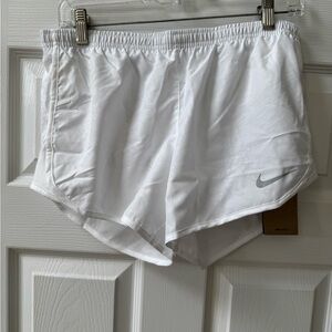 Nike Women's Tempo Athletic White Shorts